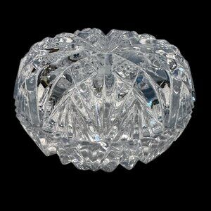 Clear Glass Trinket Dish or Small Candy Bowl Round Dome with Lid
